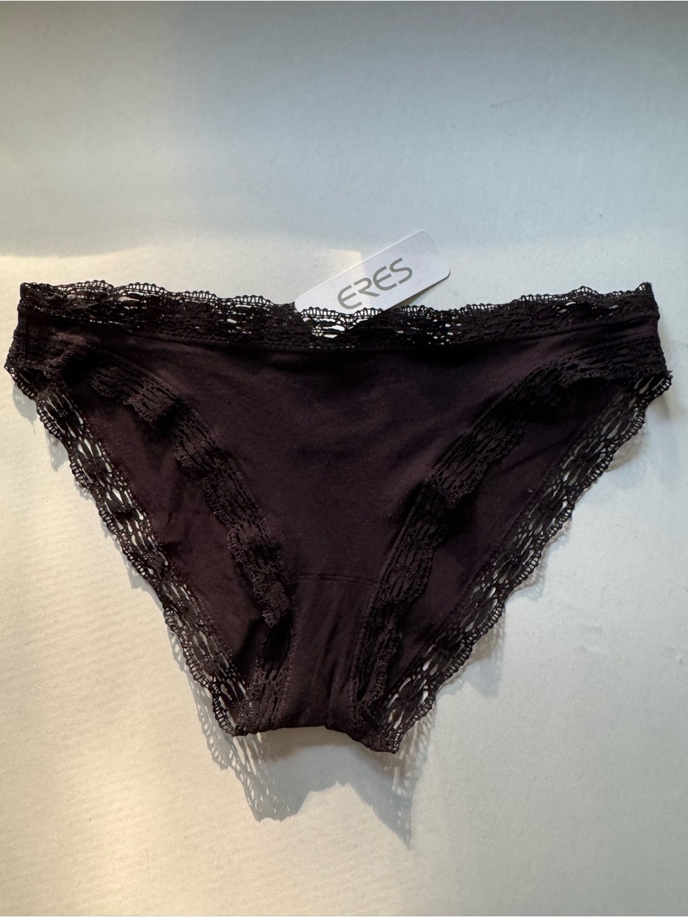 Eres Dark Purple Cotton Brief Panty French Size 40 US 8